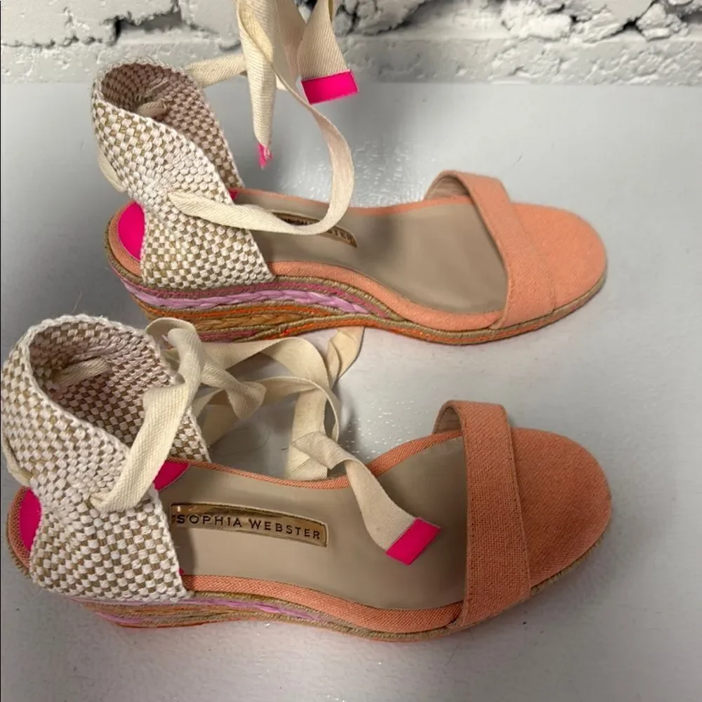 Sophia Webster Pink and Orange Espadrilles BRAND NEW - Size 38 1/2